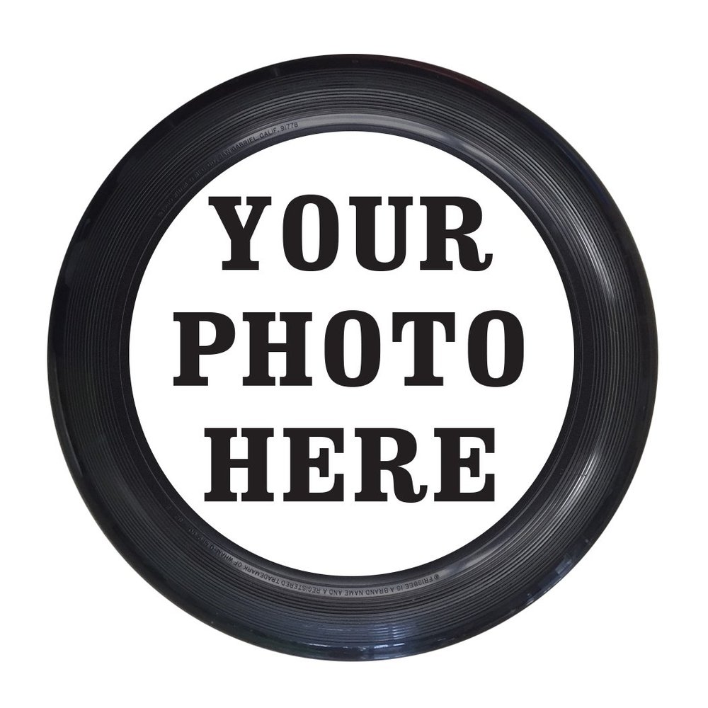 Infusion Custom Photo or Company Logo Ultimate Frisbee Disc - 175g, Black