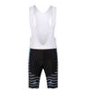 Uriah Men's Cycling Bib Shorts White 3D Coolmax Gel Padded Waves Blue Size L(CN) view 3