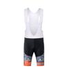 Uriah Men's Cycling Bib Shorts White 3D Coolmax Gel Padded Waves Orange Size S(CN) view 3
