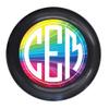 Infusion Wham-O Custom Initials Rainbow Monogram Ultimate Frisbee Disc - 175g, Black view 1