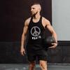 lepni.me Men's Tank Top Peace Symbol 60s 70s Hippy Hippie Sign Summer Festival (Medium Red Multi Color) view 4