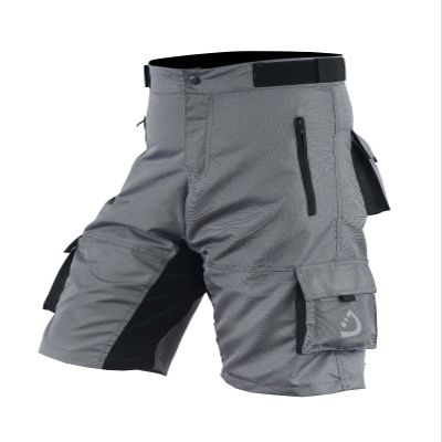Deckra Mens Cycling Shorts MTB Mountain Biking Bike Padded Liner Shorts (as1, Alpha, l, Regular, Regular, Grey)