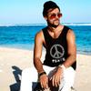 lepni.me Men's Tank Top Peace Symbol 60s 70s Hippy Hippie Sign Summer Festival (XX-Large Red Multi Color) view 3