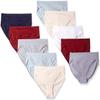 Amazon Essentials Women's Cotton High Leg Brief Underwear (Available in Plus Size), Breathable, Pack of 10, Cool Colors/Warm Shades, Small view 1