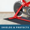 MotionTex Exercise Equipment Mat for Under Stationary Bike, Spin Bike, Fitness Equipment, Home Gym Floor Protection, 24" x 60", Black view 3