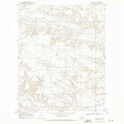 YellowMaps Malta NW MT topo map, 1:24000 Scale, 7.5 X 7.5 Minute, Historical, 1968, Updated 1971, 26.9 x 22 in - Tyvek