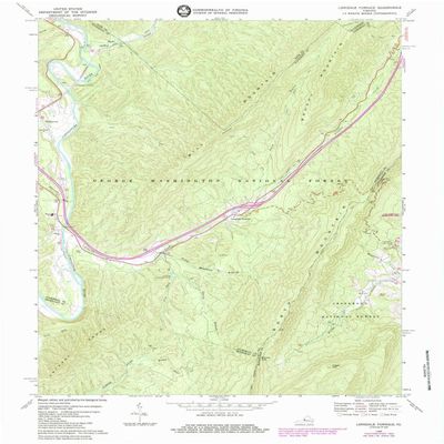 YellowMaps Longdale Furnace VA topo map, 1:24000 Scale, 7.5 X 7.5 Minute, Historical, 1969, Updated 1984, 26.9 x 22 in - Tyvek
