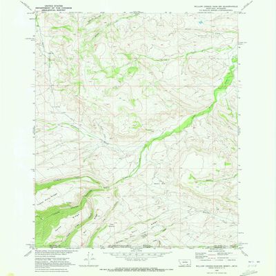Willow Creek Dam SW MT topo map, 1:24000 Scale, 7.5 X 7.5 Minute, Historical, 1969, Updated 1973, 26.8 x 22 in - Tyvek