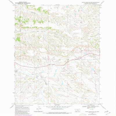YellowMaps Woody Mountain NW MT topo map, 1:24000 Scale, 7.5 X 7.5 Minute, Historical, 1969, Updated 1980, 26.8 x 22 in - Tyvek