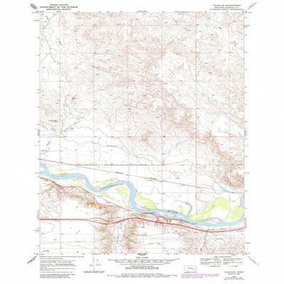 Thurlow MT topo map, 1:24000 Scale, 7.5 X 7.5 Minute, Historical, 1968, Updated 1985, 26.9 x 22 in - Tyvek