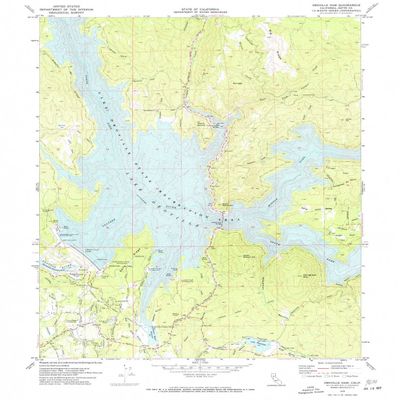 YellowMaps Oroville Dam CA topo map, 1:24000 Scale, 7.5 X 7.5 Minute, Historical, 1970, Updated 1973, 26.6 x 21.8 in - Tyvek