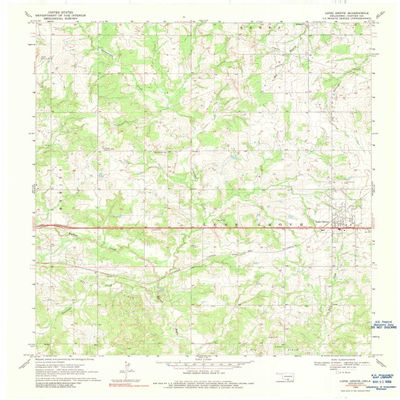 YellowMaps Lone Grove OK topo map, 1:24000 Scale, 7.5 X 7.5 Minute, Historical, 1969, Updated 1989, 27.4 x 22.5 in - Tyvek