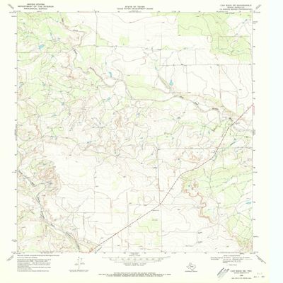 YellowMaps Cap Rock SE TX topo map, 1:24000 Scale, 7.5 X 7.5 Minute, Historical, 1969, Updated 1971, 26.9 x 23 in - Tyvek