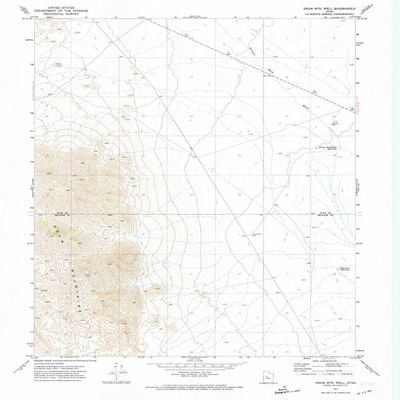 Drum MTS Well UT topo map, 1:24000 Scale, 7.5 X 7.5 Minute, Historical, 1971, Updated 1974, 26.8 x 21.8 in - Tyvek