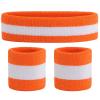 ONUPGO Sweatband Set Sports Headband Wrist Striped Sweatbands Terry Cloth Wristband Athletic Exercise Basketball Wrist Sweatband and Headbands Moisture Wicking Sweat Absorbing Head Band view 1