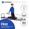 Stamina Products AeroPilates Reformer Plus 379, Pilates Home Gym Equipment with Cardio Rebounder, Padded Foot Bar, 4 Resistance Cords, and Workout DVDs view 2