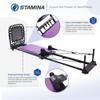 Stamina Products AeroPilates Reformer Plus 379, Pilates Home Gym Equipment with Cardio Rebounder, Padded Foot Bar, 4 Resistance Cords, and Workout DVDs view 3