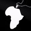 Africa Map Flag Pendant Chain African Maps Jewelry With Country Flags (Silver 5) view 2