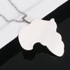 Africa Map Flag Pendant Chain African Maps Jewelry With Country Flags (Silver 5) view 3