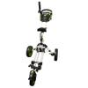 Caddymatic Golf 360 Degree SwivelEase 3 Wheel Folding Golf Cart White/Green view 1