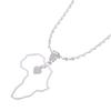 Africa Map Flag Pendant Chain African Maps Jewelry With Country Flags (Silver 3) view 1