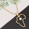 Africa Map Flag Pendant Chain African Maps Jewelry With Country Flags (Gold 3) view 3