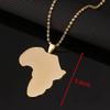 Africa Map Flag Pendant Chain African Maps Jewelry With Country Flags (Gold 5) view 2