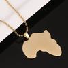 Africa Map Flag Pendant Chain African Maps Jewelry With Country Flags (Gold 5) view 3