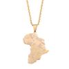 Africa Map Flag Pendant Chain African Maps Jewelry With Country Flags (Gold 1) view 1