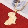Africa Map Flag Pendant Chain African Maps Jewelry With Country Flags (Gold 1) view 4