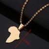 Africa Map Flag Pendant Chain African Maps Jewelry With Country Flags (Gold 4) view 2