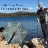 Dioche Foldable Fishing Net Trap, Fishing Net Shrimp Cage Crab Fish Trap Cast for Catching Fish Shrimp Crab Crawfish 6/12 Holes view 2