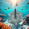 Dioche Foldable Fishing Net Trap, Fishing Net Shrimp Cage Crab Fish Trap Cast for Catching Fish Shrimp Crab Crawfish 6/12 Holes view 3