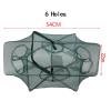 Dioche Foldable Fishing Net Trap, Fishing Net Shrimp Cage Crab Fish Trap Cast for Catching Fish Shrimp Crab Crawfish 6/12 Holes view 4