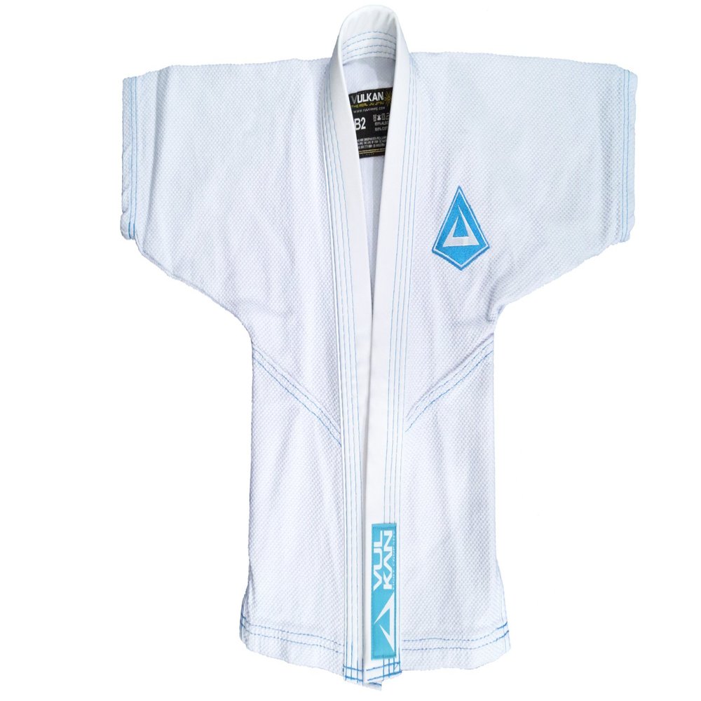 Vulkan Fight Company Brazilian Jiu Jitsu, Limited Edition Baby Girl & Boy BJJ GI, White/Blue, B3