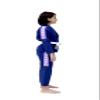 Vulkan Fight Company Brazilian Jiu Jitsu, Girls BJJ Pro Light GI for Martial Arts Sports, Blue w/Lilac Patches, M3 view 2