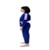 Vulkan Fight Company Brazilian Jiu Jitsu, Girls BJJ Pro Light GI for Martial Arts Sports, Blue w/Lilac Patches, M3 view 4