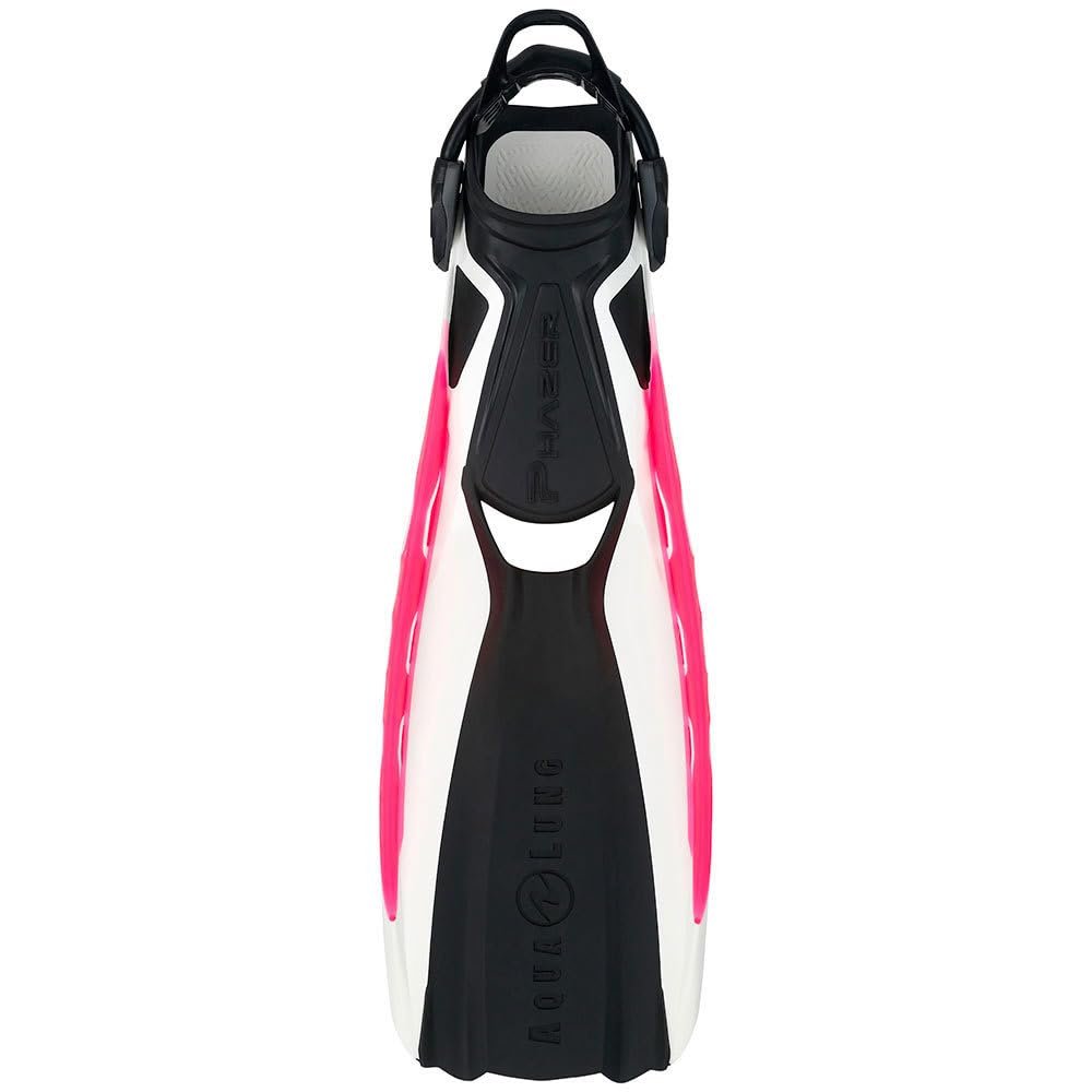 Aqua Lung Phazer Open Heel Fins, White Pink, Small