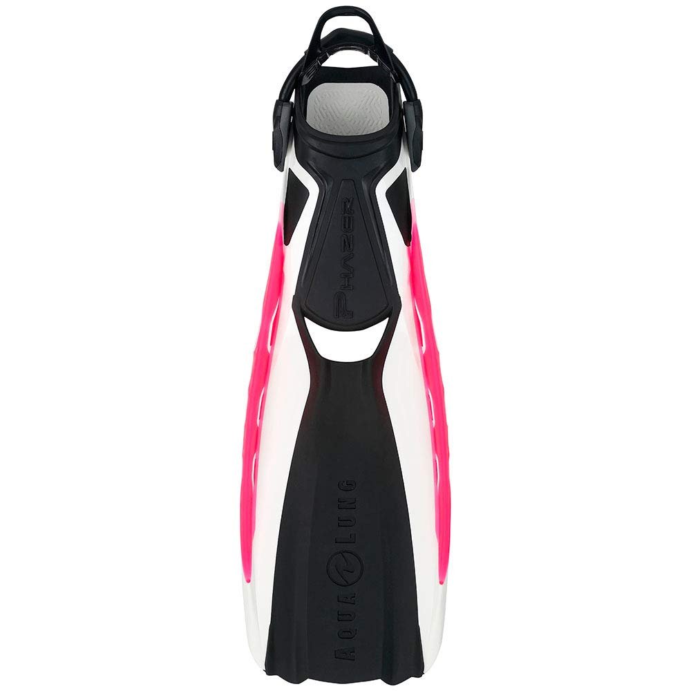 Aqua Lung Phazer Open Heel Fins, White Pink, X-Large