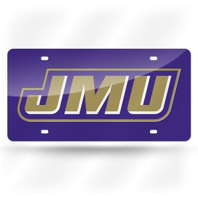 Rico Industries NCAA James Madison Dukes Laser Inlaid Metal License Plate Tag