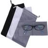 Mini Skater 3 Pack Sunglasses Pouch with Cleaning Cloth Drawstring Microfiber Soft Comfortable Eyeglass Frames Storage Bags Holder for Women Men Store Gadgets Cell Phone Jewelry Watches view 2