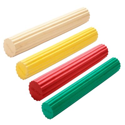 CanDo Twist-n-Bend Hand-Wrist Exercise Bars - 4-Piece Bundle - Tan, Yellow, Red, Green