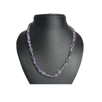122.00 Ct Natural AA++ Violet Amethyst Healing Crystal and Gems Loose Beads One Strand DR-475