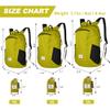 4Monster Hiking Daypack,Water Resistant Lightweight Packable Backpack for Travel Camping Outdoor (Yellow green, 24L) view 3
