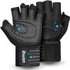 ihuan Ventilated Weight Lifting Gym Workout Gloves with Wrist Wrap Support for Men & Women, Full Palm Protection, for Weightlifting, Training, Fitness, Hanging, Pull ups view 1