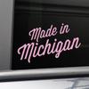 Nashville Decals Made in Michigan Vinyl Decal Laptop Car Truck Bumper Window Sticker, 7.5" x 4", Pink view 1