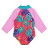 YiZYiF Baby/Toddler Girls' Flower Rash Guard Swimsuit Sun Protection Bodysuit Swimwear Pink 12-18 Months view 2