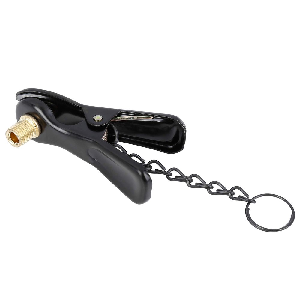uxcell Black Metal Pump Inflator Clip Valve Adapter Clamp for Bike Bicycle