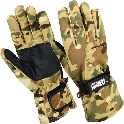 Hugger Men's Camouflage Fully Lined Glove for Hunting, Hiking, and Off-Roading (Brown/Camo, 2XLarge)