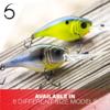 6th Sense Cloud 9 Series Crankbait Bass Fishing Lure with True Running Depths, Stabilized Action, Premium Paint, and Models for 425+ ft (Chartreuse Pro Blue) view 3